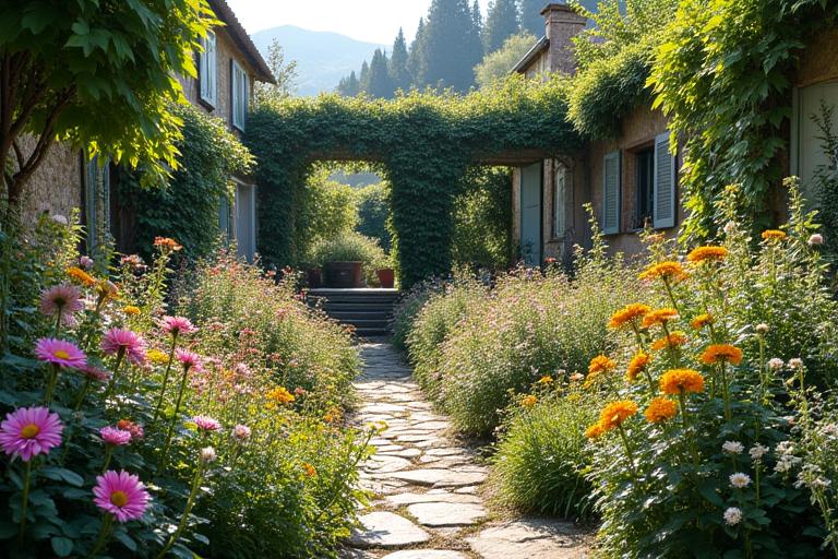 Giardino cottage style con piante native e fioriture stagionali